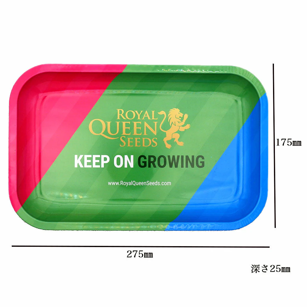 【正規品】ROYAL QUEEN SEEDS メタルトレイ＆グラインダー セット  手巻きタバコ 喫煙具 おしゃれ メタルトレー インテリア 雑貨 アウトドア キャンプ用品