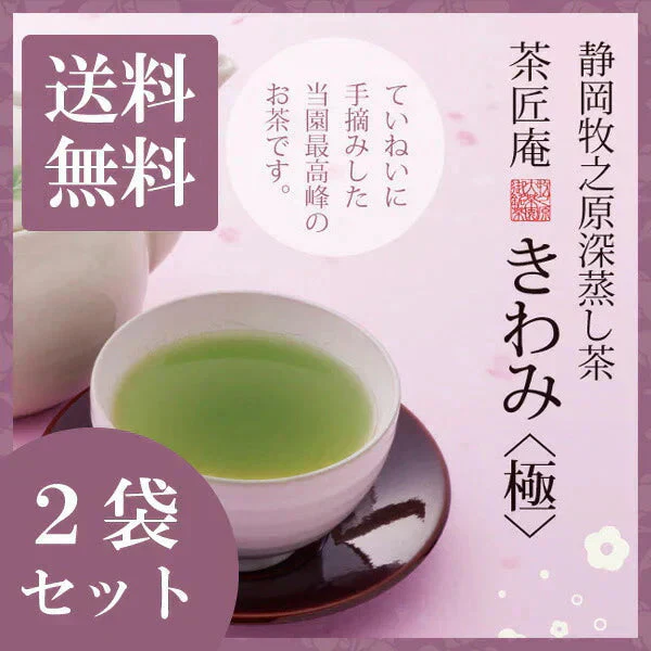 【2個セット】日本橋いなば園 静岡深蒸し茶 手摘み きわみ 100g メール便 送料無料