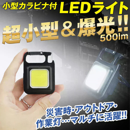 小型カラビナ付 LEDライト　1個【発送時期は商品説明参照】