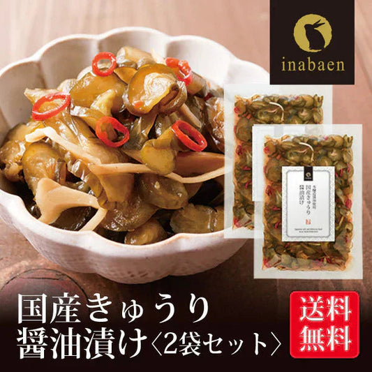 【2個セット】日本橋いなば園 国産きゅうり醤油漬け 100g ネコポス メール便送料無料
