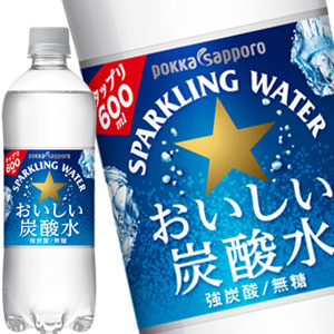 ポッカサッポロ おいしい炭酸水 600mlPET×48本［24本×2箱］［賞味期限：2ヶ月以上］北海道・沖縄・離島は送料無料対象外［送料無料］【3~4営業日以内に出荷】