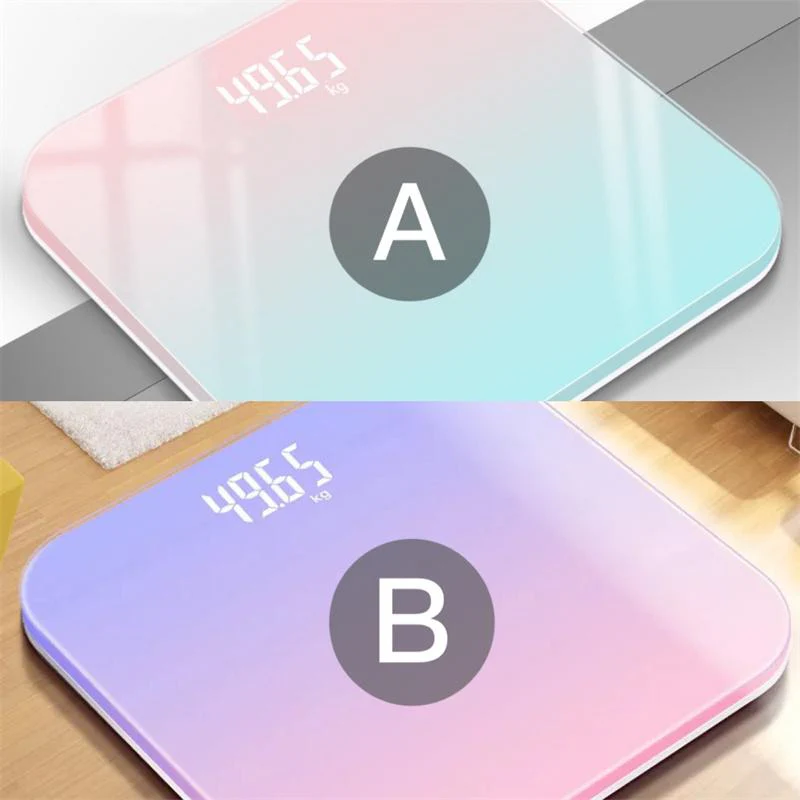 体重計 ヘルスメーター 充電式　デジタル 乗るだけ 電源自動ON/OFF バックライト付 180kgまで対応 高精度 ボディスケール タイプ：タイプB