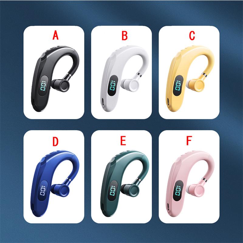 ワイヤレスイヤホン 超軽量 耳掛け型 イヤホン 左右耳兼用 ハンズフリー通話 マイク内蔵 iPhone/Android適用 Bluetooth5.2 左右兼用 w296C(イエロー)