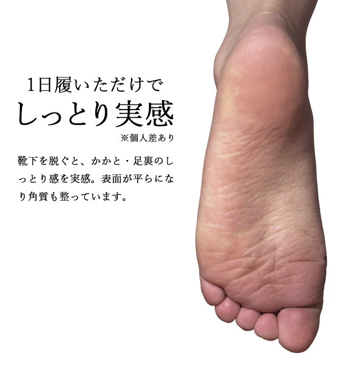 【ネイビー】かかとツルツル かかとケア 靴下 ソックス メンズ 男性 角質ケア クルーソックス 日本製 24~26cm / ビジネス フォーマル カジュアル 普段使い