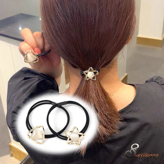 (三角タイプ＊1点のみ)ヘアゴム キラキラ おしゃれ ヘアアクセサリー 結び シンプル 髪留め 髪飾り パーティー 二次会 お呼ばれ