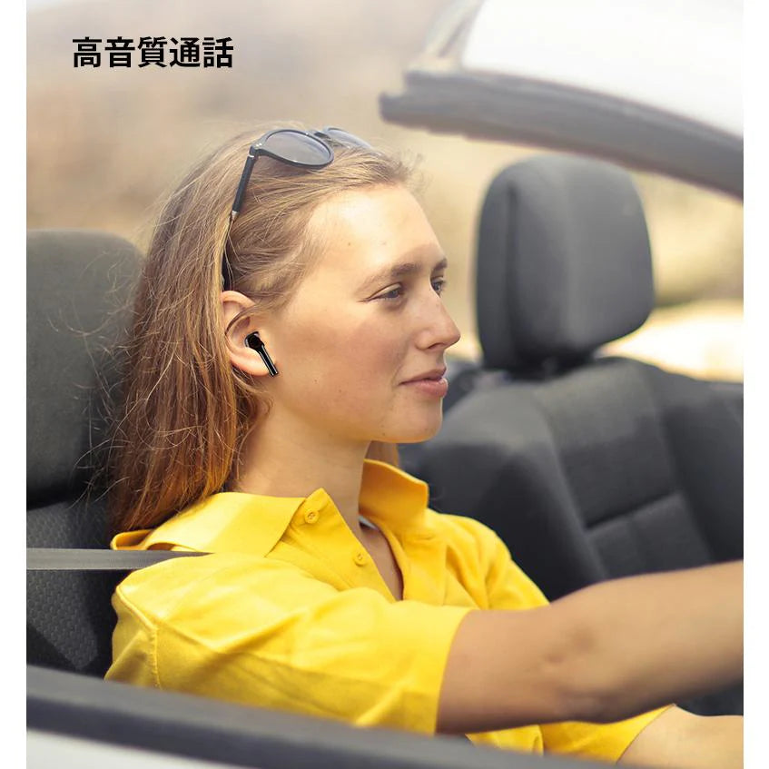 ブルートゥースイヤホン Bluetooth 5.0 ワイヤレスイヤホン 耳掛け型 ヘッドセット 片耳 両耳 ｗ041B(ブラック)