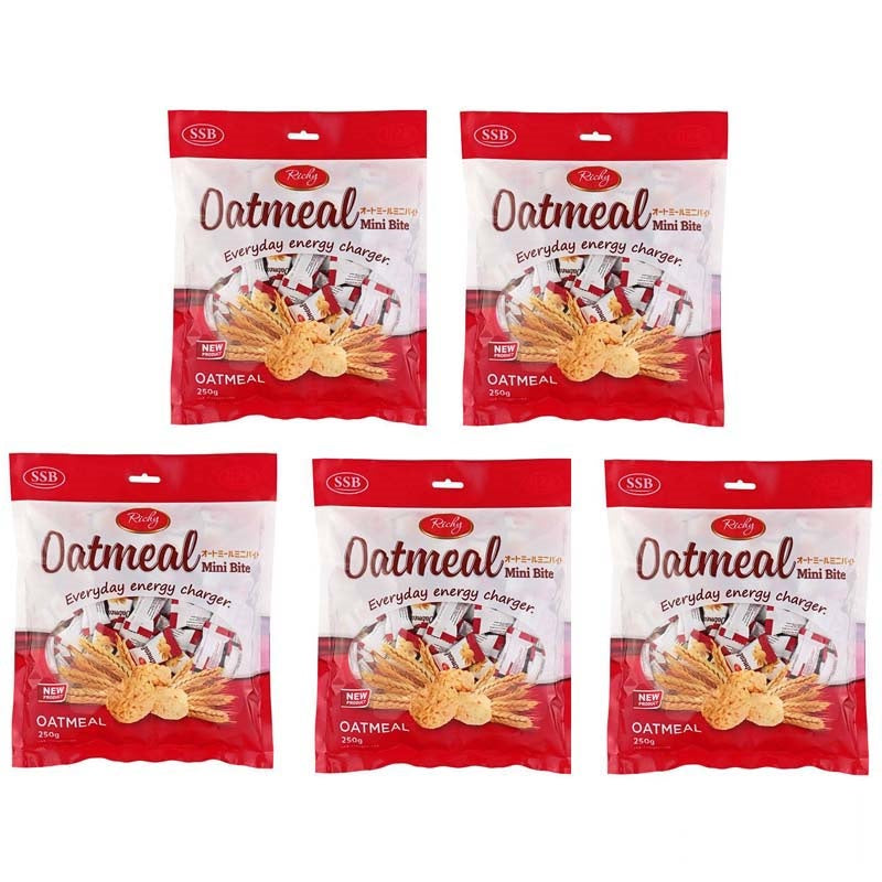 【3人シェア買いでお得】Richy オートミールミニバイト 250g×5袋セット oatmeal mini bite 個包装 大容量パック リッチー