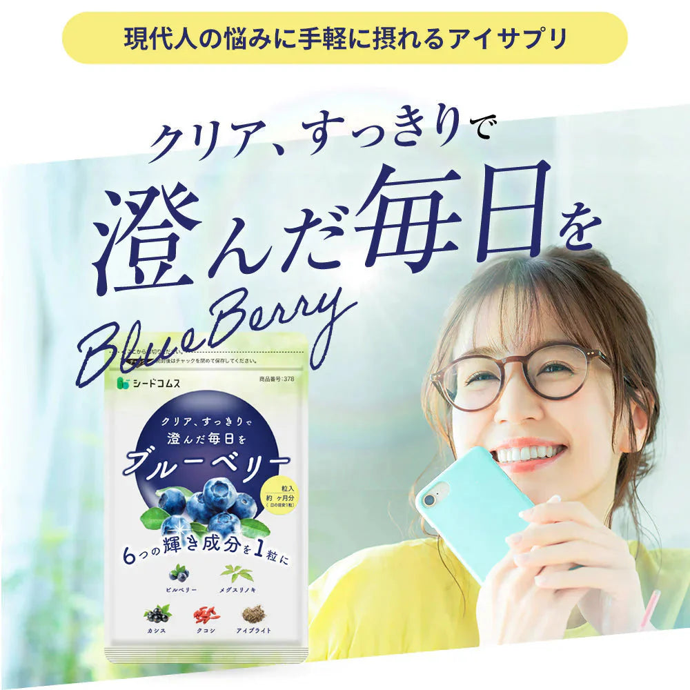 ブルーベリー《約1ヶ月分》 サプリ サプリメント  ブルーベリー ビルベリー メグスリノキ アイブライト ビタミン ポリフェノール アントシニアン タンニン コンタクト