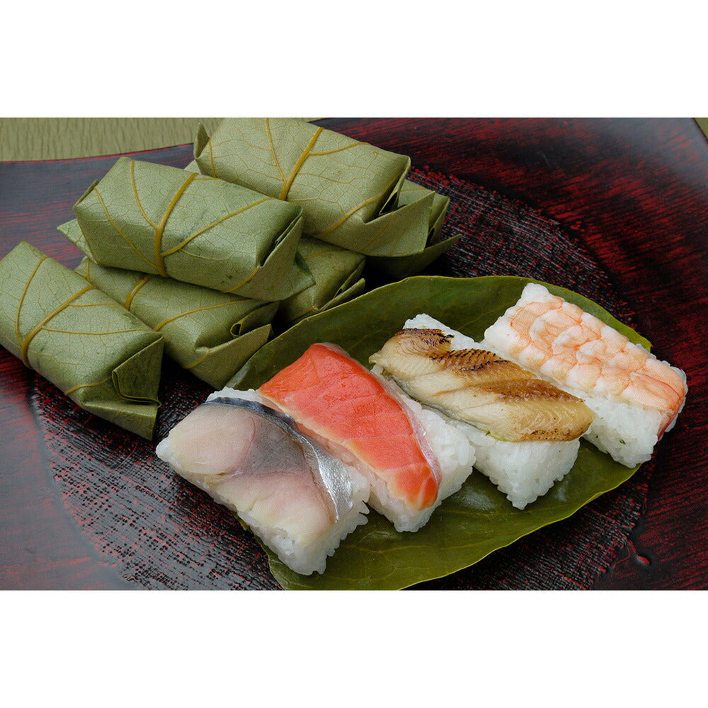 冷凍 柿の葉ずし4種10個入（鯖・鮭・穴子・海老）390g【送料込み】【お届け不可地域：北海道・沖縄・離島】【二重包装不可】