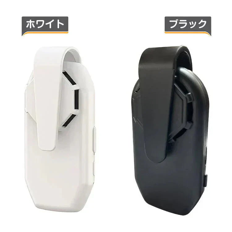 マスクエアーファン 「ブラック2個セット」 快適 挟むだけ 簡単 抗菌 運動 通勤 春 夏 USB充電 熱中症 軽量 扇風機 蒸れない 曇り防止 目立たない ny512