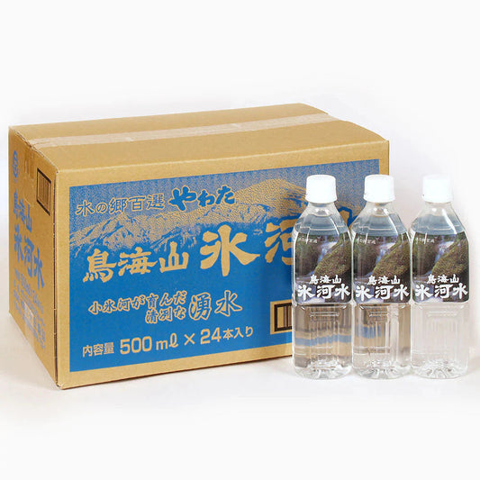 ミネラルウォーター 500ml×24本入り 鳥海山氷河水 軟水 送料無料