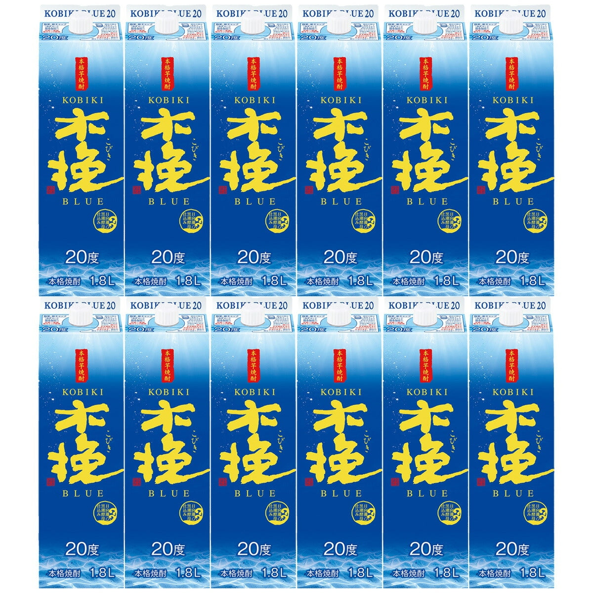 雲海酒造 木挽 BLUE ブルー 20度 パック 1800ml 1.8L×12本