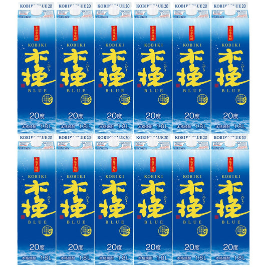 雲海酒造 木挽 BLUE ブルー 20度 パック 1800ml 1.8L×12本