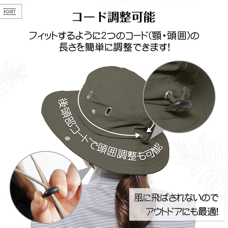 【グレー】ハット 帽子 プロテクター付き サファリハット 折り畳み UVカット つば広 あご紐付き 簡易保護 頭部保護 軽量 作業用 速乾 吸汗 メンズ レディース 男女兼用 アウトドア 夏 登山 ゴルフ ガーデニング フェス お洒落 おしゃれ
