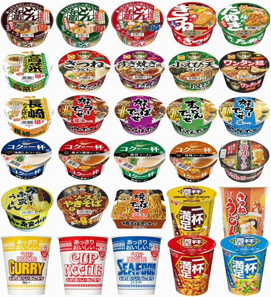 【6大メーカー カップ麺】レギュラーサイズ 決定版 ラーメン 焼きそば うどん そば 30種セット 関東圏送料無料
