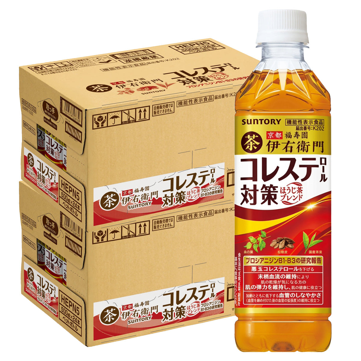 【送料無料】【機能性表示食品】サントリー 伊右衛門 プラス コレステロール対策 500ml×2ケース/48本