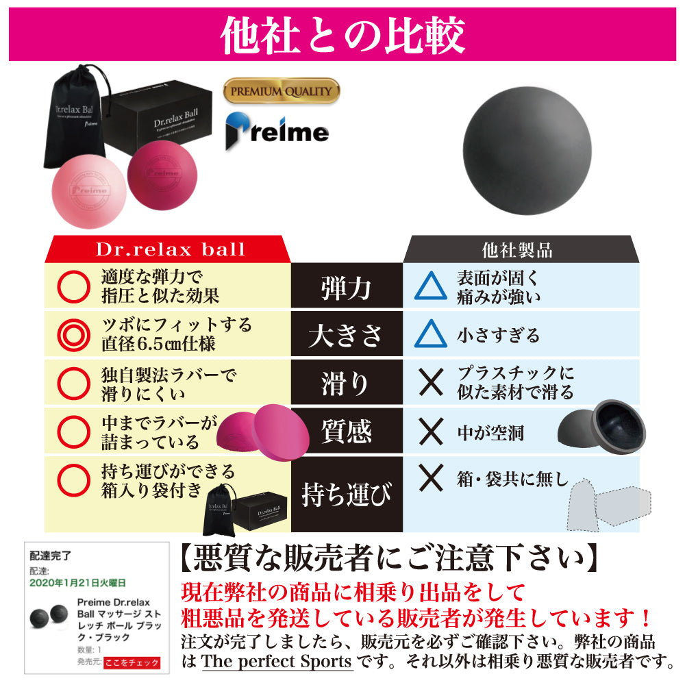 【オレンジ・イエロー】マッサージ ボール 2個セット Dr.relax Ball ツボ押し ストレス デトックス フィットネス コリ改善