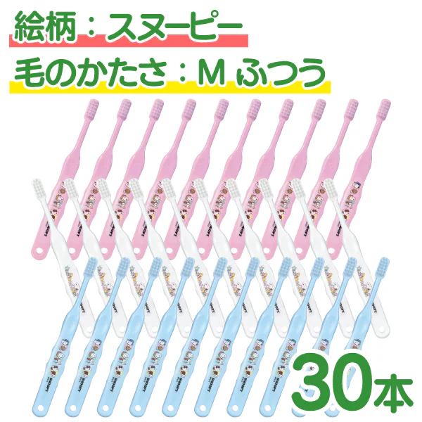 【ベビーキッズリリース記念セール】歯ブラシ 子供 Ci502 スヌーピー 3色アソート Mふつう 30本入【Ciメディカル 歯ブラシ】