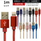 【1.0m】【レッド】iPhone 充電 ケーブル 断線しにくい 急速充電 2m 1.5m 1m 50cm 25cm データ 充電器 Lightningケーブル ライトニングケーブル スマホ アイフォン usb iPad iPhone 13 12 SE3 SE2 11 XS MAX X XR Pro Max mini
