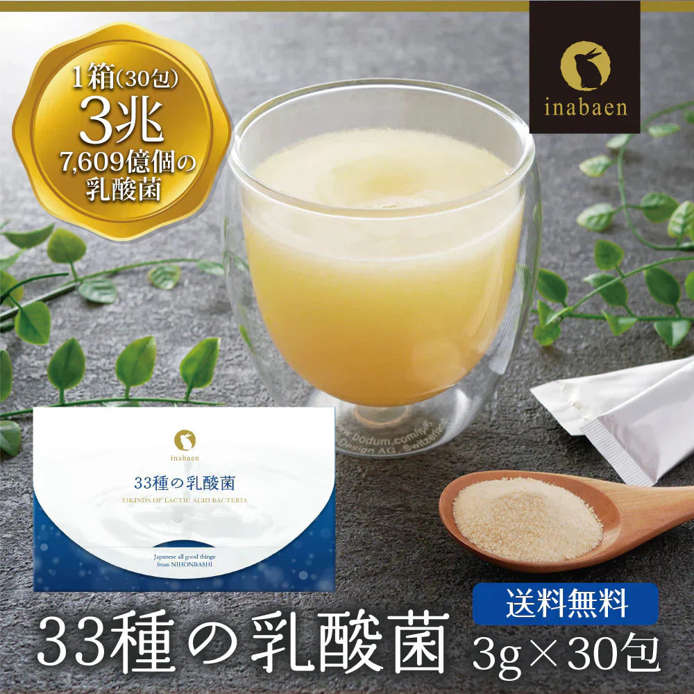 乳酸菌 サプリメント 粉末 33種の乳酸菌 30包入り 乳酸菌 メール便 送料無料 ダイエット 腸活