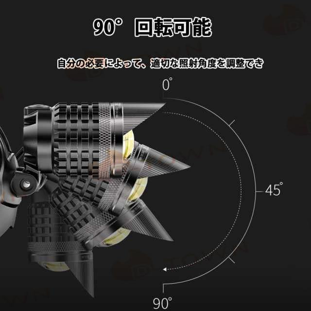 当日発送 LED ヘッドライト 超強ルーメン ヘッドライト 懐中電灯 最高輝度 2022最新仕様 充電式 ズーム機能 登山 夜釣り 超強力 超実用 w386A