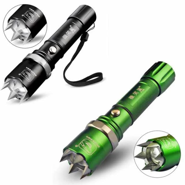 懐中電灯 懐中電灯 led USB充電式 ハンマーライト フラッシュライト 超高輝度 大容量 緊急脱出ハンマー 小型 軽量 SOS 自動車緊急脱出 安全ハンマー w379B(グリーン)