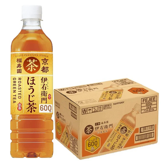 【送料無料】サントリー 京都 福寿園 伊右衛門 焙じ茶 600ml×24本
