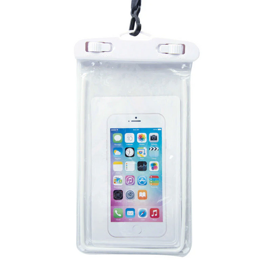 スマホ 防水ケース 白 蓄光タイプ 1個 暗所でも光る 防水カバー IPX8 ストラップ付き iPhone Galaxy 各種携帯電話対応 防水バッグ お風呂 釣り ポイント消耗