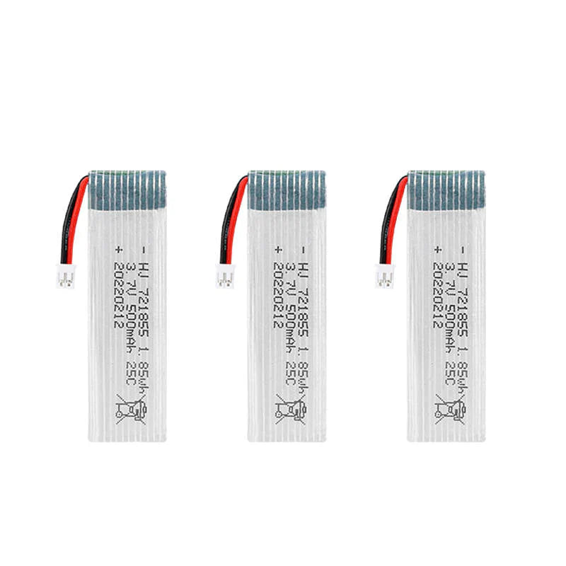 ドローン バッテリー 3個セット 3.7V 500mAh XH2.54プラグ #501