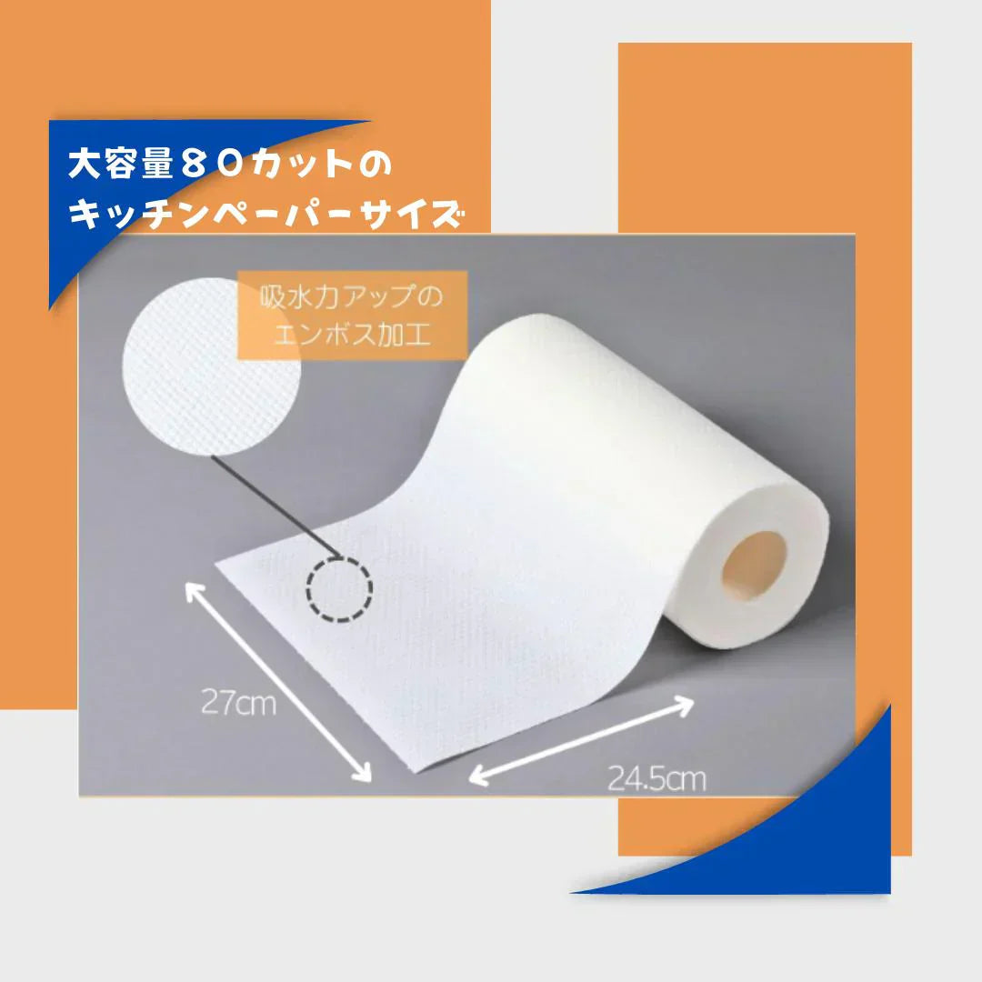 フルールドゥ　繰り返し使えるペーパータオル　厚手　［ ケース販売 /80カット　12パック入り ］　送料無料