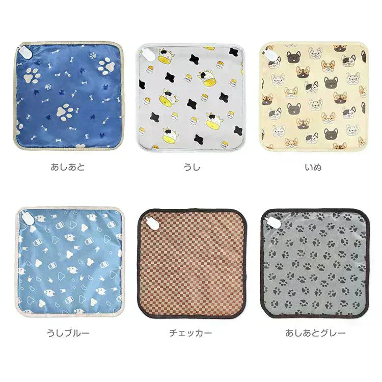 ペット用 ホットカーペット「あしあと柄」 ヒーターマット ホットマット ペット電気毛布 PSE認証