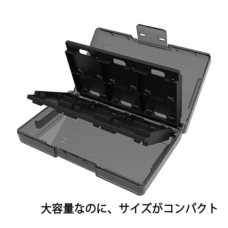 SWITCHカード用収納ケース 白 24枚任天堂SWITCHカード入れられる 半透明収納ボックス 中身が分かる 任天堂スイッチ 衝撃吸収 ゲームカード整理 保管