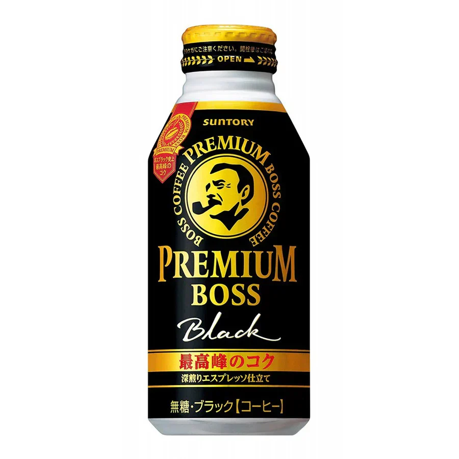 送料無料 サントリー プレミアムボス ブラック 390ml×1ケース/24本