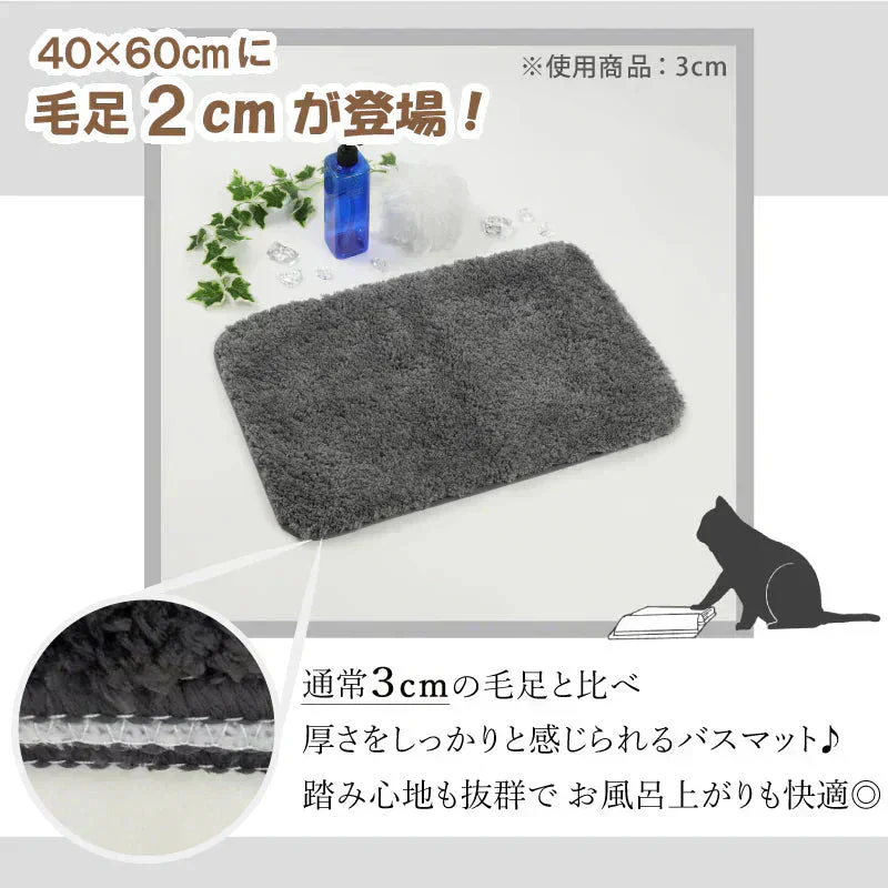 【バスマット 福袋 /色お任せ /2点セット /40×60cm (毛足3cm)】バスマット 足ふきマット 極細繊維 トイレマット お風呂 マット 玄関マット 速乾 抗菌 防臭 エステ バスマット かわいい 珪藻土より 衛生的 快適 ふわふわ おしゃれ 40*60 50*80 送料無料 選べる 大判