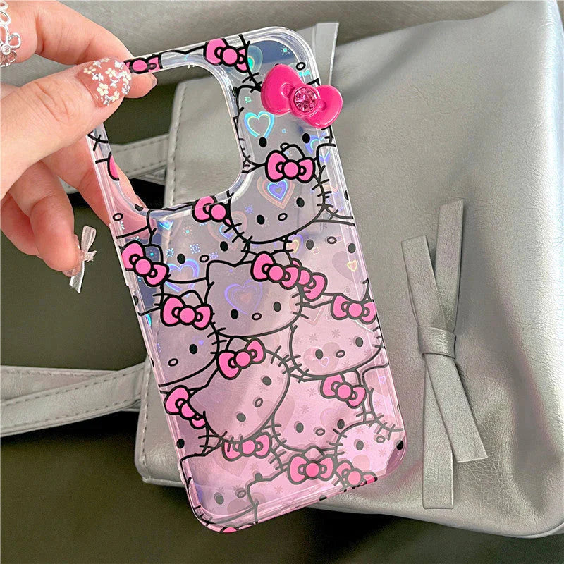 携帯電話ケース iPhone16/iPhone16Pro/iPhone16Pro max ケース hello kitty ソフトiPhone用   xjj2024182(iPhone16Pro用)