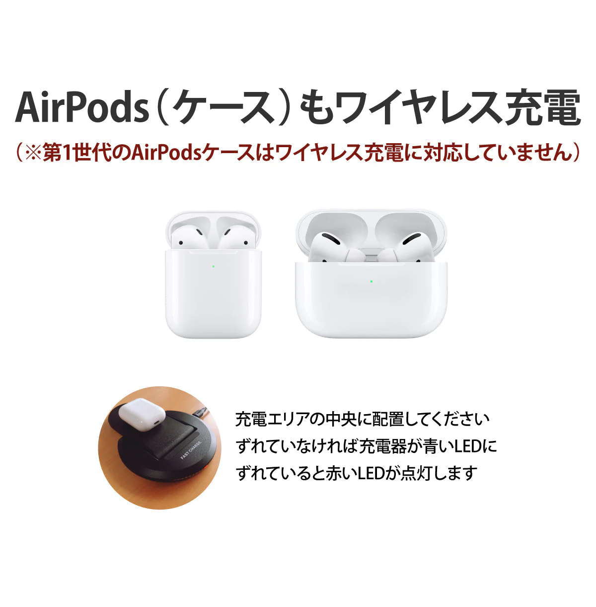 （ブラック タイプC仕様）【ワイヤレス +急速AC04アダプター セット】 急速ワイヤレス充電器 18W 急速アダプタ 付き　17-BAT39-ACSET