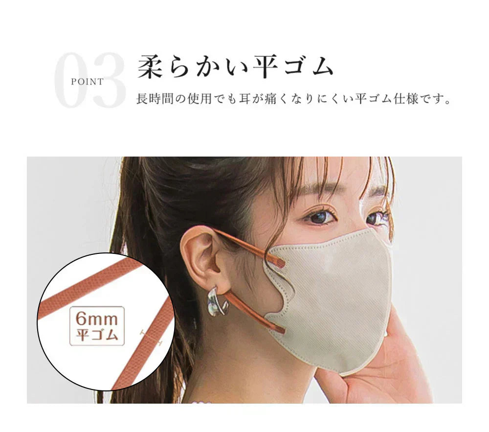 60枚・薄型アイボリー 3Dマスク【乾燥肌専用】薄型マスク マスク【雑誌掲載・ノーズワイヤーで曇りにくい】立体マスク ツートンカラーマスク【適格請求書発行事業者】不織布マスク 3Dマスク 顔にフィット 肌にやさしい 息がしやすい 血色マスク 保湿マスク バイカラー 使い捨て 柔らかゴム紐採用 耳が痛くならない PM2.5/花粉/微粒子対応