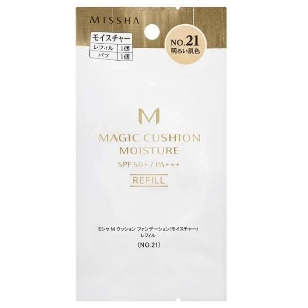 ミシャ M【国内正規品】【レフィル：モイスチャー（No.21 明るい肌色）】クッション ファンデーション 韓国コスメ