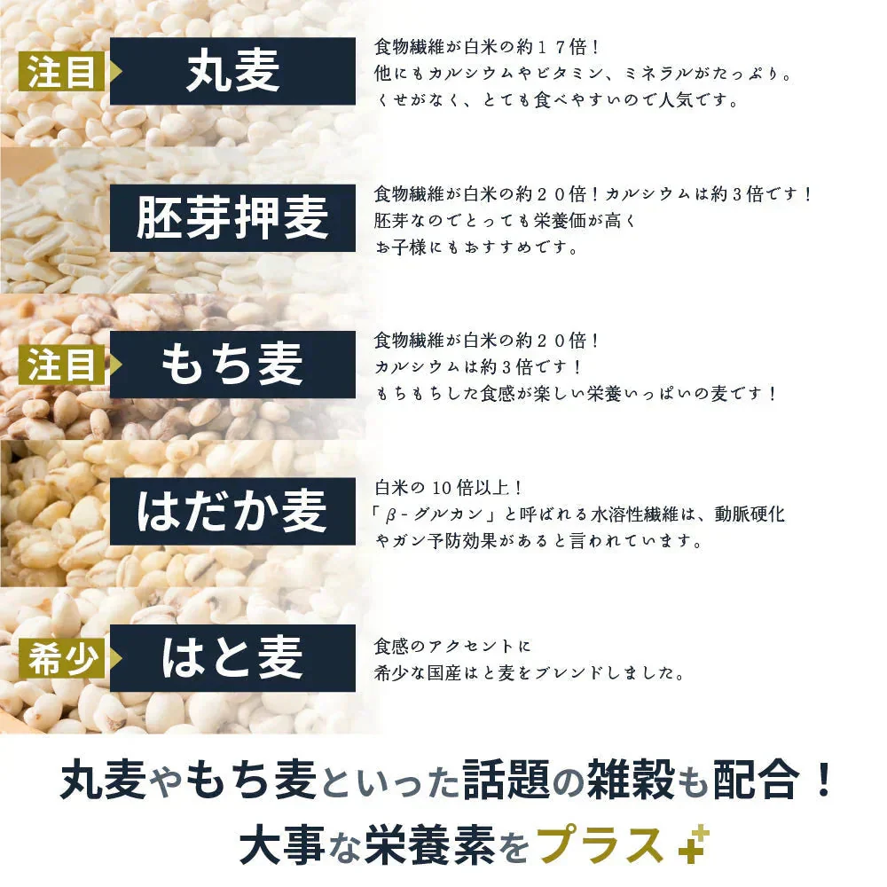 雑穀 雑穀米 国産 麦５種ブレンド 1.6kg(400g×4袋) [丸麦/押麦/はだか麦/もち麦/はと麦] 無添加 無着色 人気サイズ 送料無料