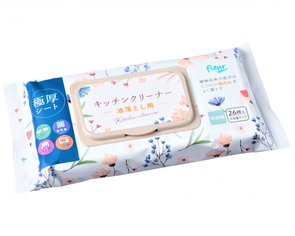 フルールドゥ　キッチンクリーナー　大判・極厚　レモンの香り　［ ケース販売 /26枚　20パック入り ］　送料無料