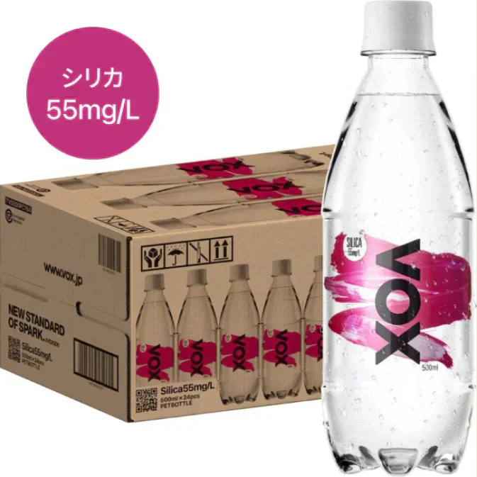 【1本あたり33円】VOX(ヴォックス) 強炭酸水 シリカ 55mg/L 無糖 500ml ×24本【ご新規さん限定商品】