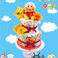 NEW！２段アンパンマンおむつケーキ【Ｓサイズ】ぬいぐるみ＆フェイスタオル＆ウォッシュタオル