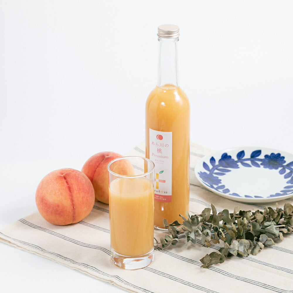 あら川の桃 Premium 500mL×2本 ジュース モモ もも 無添加【送料込み】【お届け不可地域：北海道・沖縄・離島】