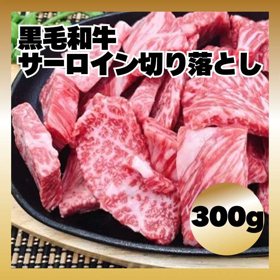 【焼肉に！】黒毛和牛サーロイン贅沢切り落とし 300g【コインバック対象】