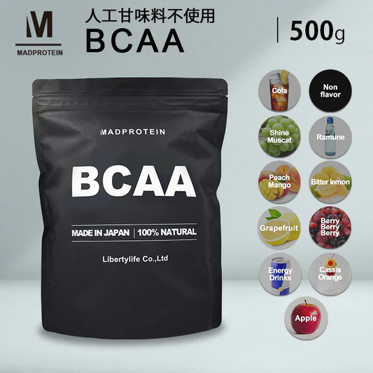BCAA  500g  コーラ 人工甘味料不使用 オールインワン 国内製造 フレーバー (MADPROTEIN) マッドプロテイン