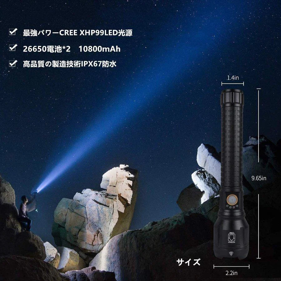 当日発送 懐中電灯 Led ズーム式 強力 軍用 最強 USB充電式 26650軽量小型 明るい ハンディライト 防水 防災 地震 停電対策 釣り用 作業用 ライト