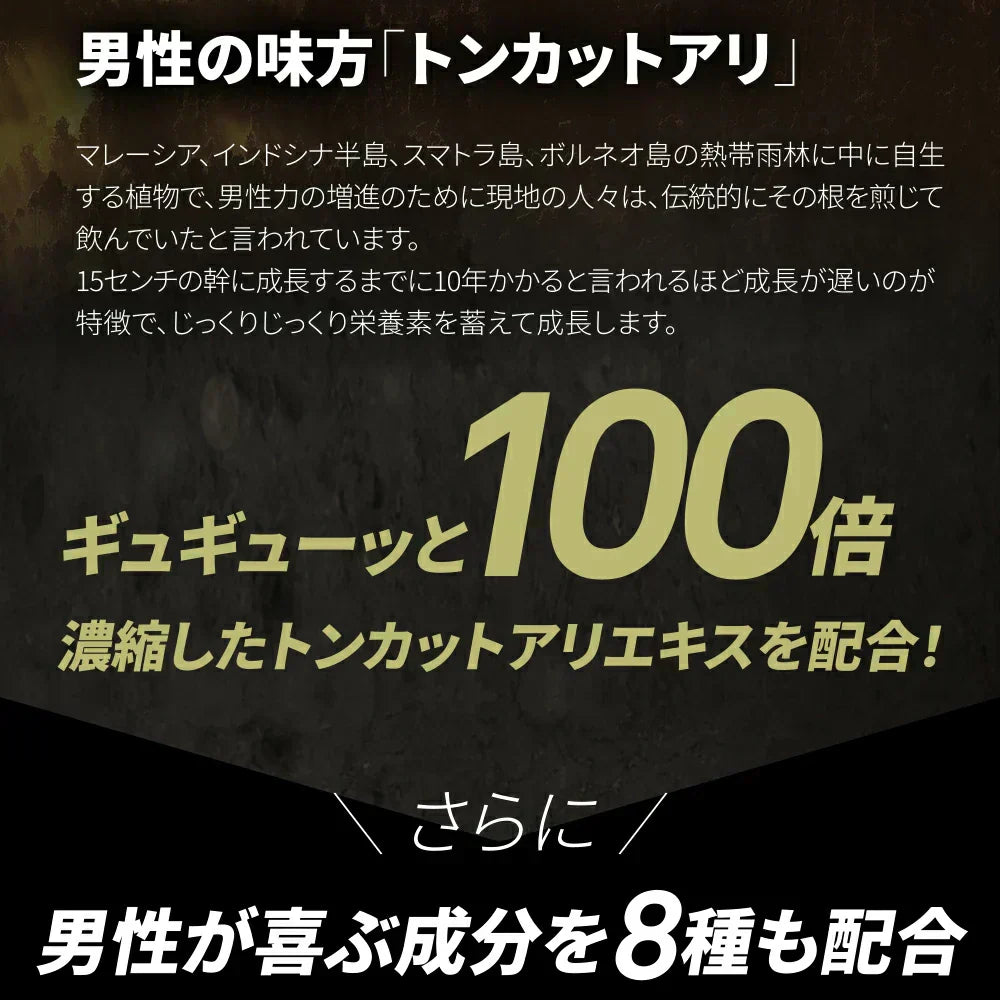 キングパワー《約1ヶ月分》20倍濃縮マカ+100倍濃縮トンカットアリ配合 亜鉛 すっぽん アルギニン シトルリン サプリ サプリメント 男性