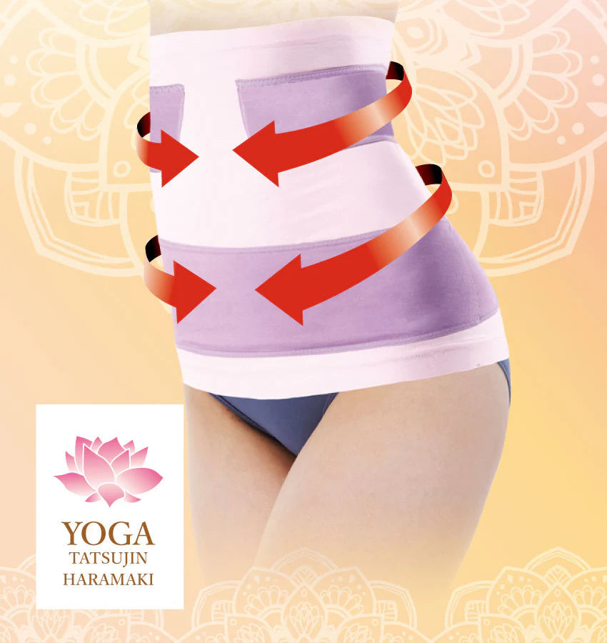 ヨガ達人腹巻【ヨガ　YOGA　トレーニング　下腹　骨盤　姿勢　くびれ　呼吸　腹巻】　S-Mサイズ