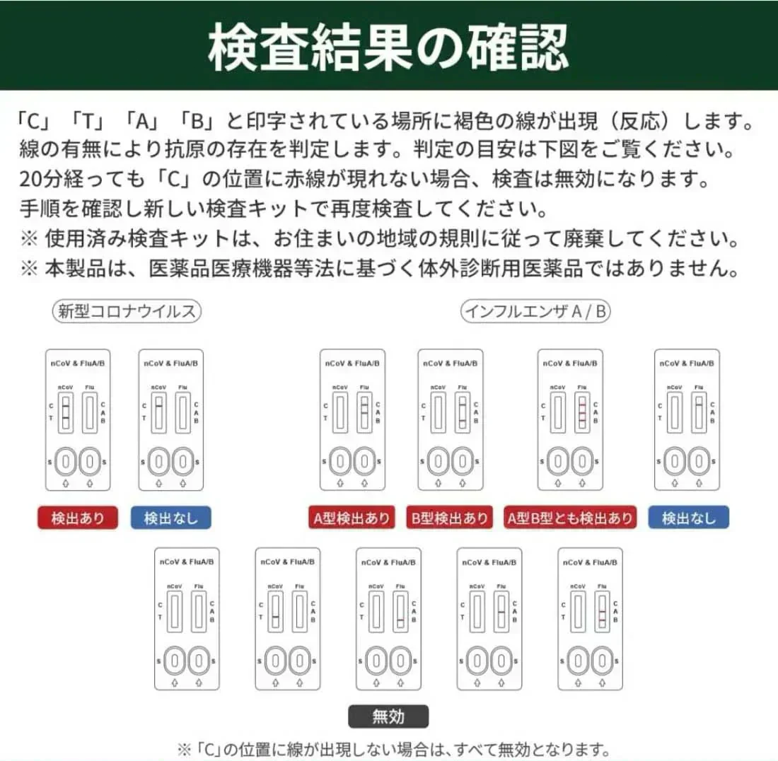 【5個セット】インフルエンザウイルスA/B 抗原検査キット コロナ検査キット 2種類同時検査 コロナ検査キット セルフ検査キット 高原検査 痛くない 最新変異株対応 研究用 送料無料 抗原検査キット 研究用