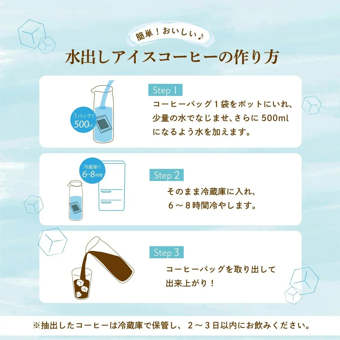 コーヒー 水出しアイスコーヒー 40g×8パック入り コールドブリュー 約4Ｌ分